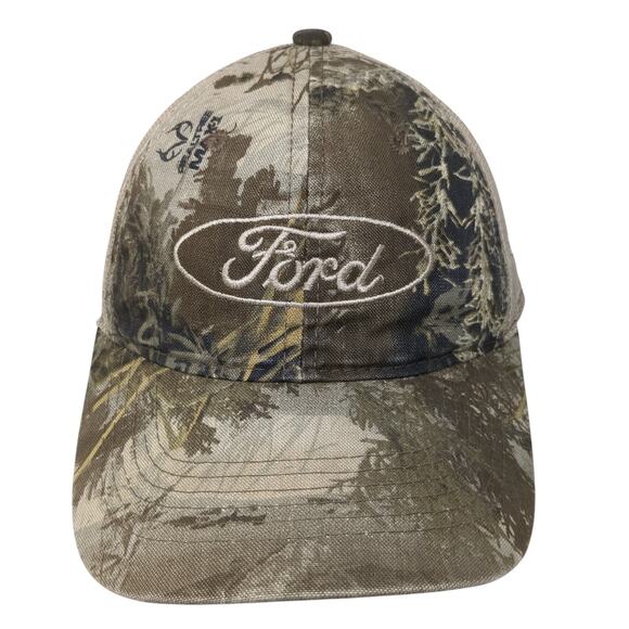 Ford Strapback Mesh Back Trucker Hat Multicolor One Size Camo Outdoor - Picture 1 of 9